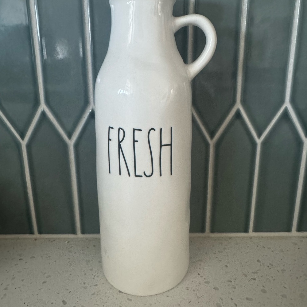 Rae Dunn White 'Fresh' Ceramic Pitcher